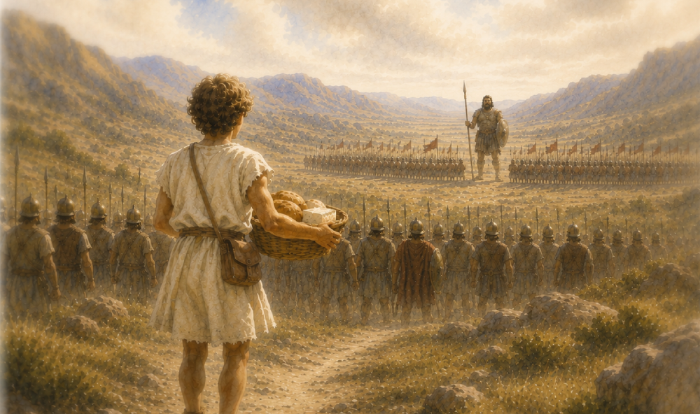 david sees goliath